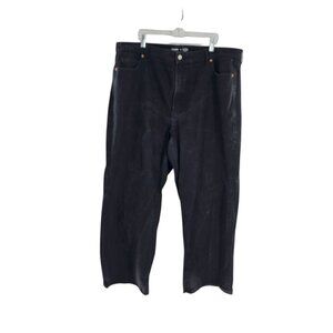 OLD NAVY Jeans Womens 24 Black Denim SKY-HI‎ WIDE LEG EXTRA HIGH RISE